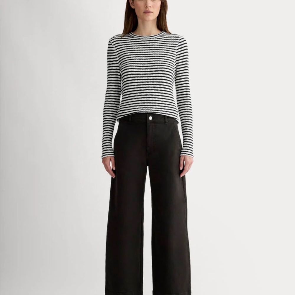Everlane Utility Wide Leg Black Pant